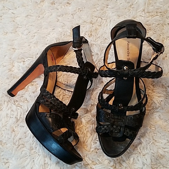 Alexandre Birman Shoes - Alexandre Birman Black Braided Leather Heels